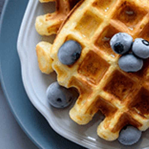 Oatmeal Waffles With Cottage Cheese