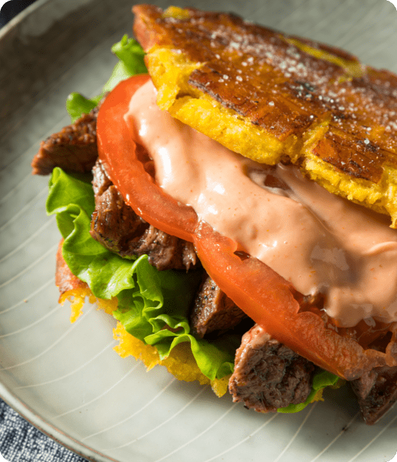 Go to Crunchy Beef "Jibarito" Sandwich recipe page